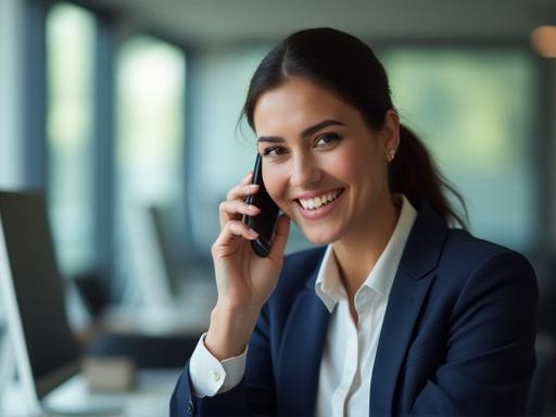 Sekretariatspersonal am Telefon zur administrativen Unterstützung